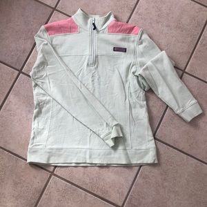 Light green and light pink pullover